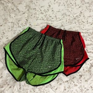 two pairs of nike shorts